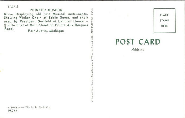 Pioneer Museum (Port Austin History Center) - POSTCARD AND PROMOS